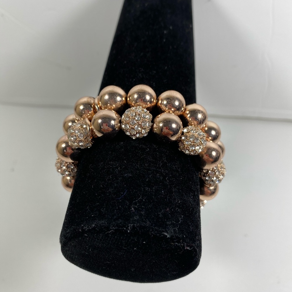 Beautiful double beaded rose gold bracelet - Picture 2 of 7